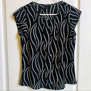 Ann Taylor Black Short Sleeve Blouse